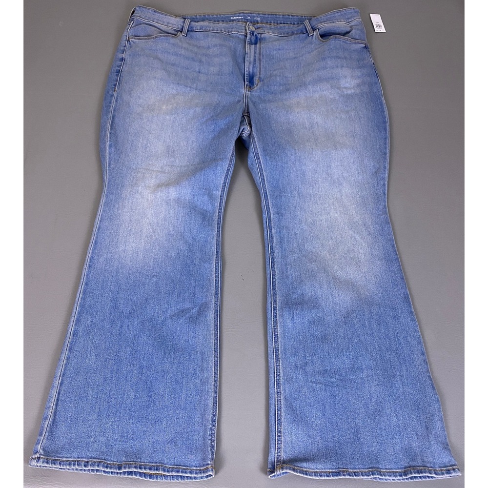 Old Navy High-Rise Flare Jeans Womens Plus 24 Short Blue  Light Wash Stretch NWT